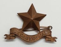 The Cameronians Pipers Cap Badge