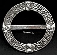Scarf Ring - Fibula, (M) Celtic Thistle, 6 cm